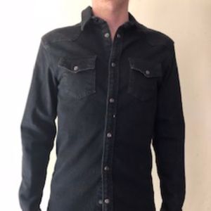 ALLSAINTS - Western black denim button down